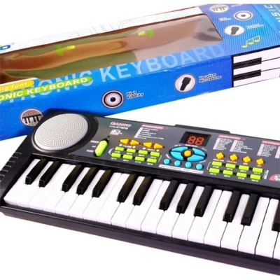 Picture of Canto-Electronic 37 Keys Musical Keyboard Piano With 8 Tone and 8 Beats, Tempo Adjusting, Microphone and FM Radio-Great Toy Gift-Black