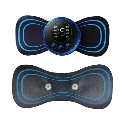 Picture of Whole Body Massager 8 Modes Portable Mini Massager Cervical Massage Soothing Pain, Body Massager Patch for Whole Body Neck Back Waist Arms Legs Aches (With Remote control)-Black
