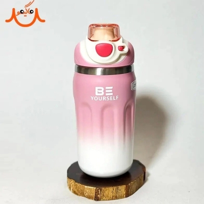 Picture of Be Yourself Stainless Steel Water Bottle – Pink Gradient-Multicolor