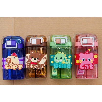 Picture of Kids Water & Juice Bottle – Cute Cartoon-Multicolor