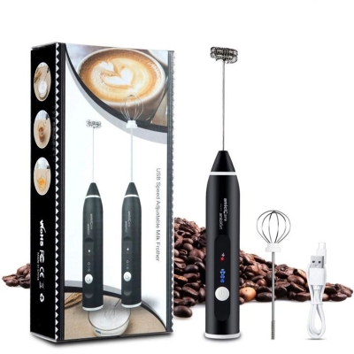 Picture of USB Rechargeable Electric Milk Frother – Coffee & Cappuccino Maker-Black