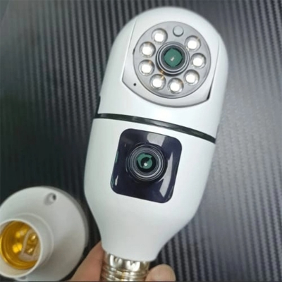 Picture of Smart WiFi Light Bulb Security Camera – 360° HD Surveillance-White