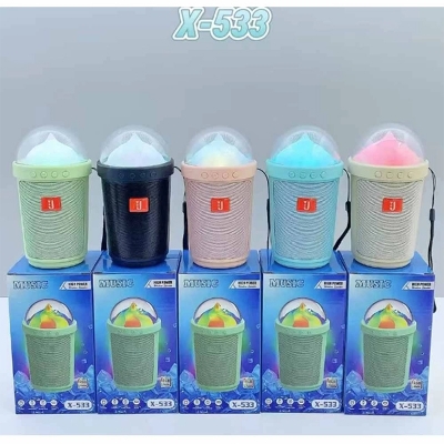 Picture of Portable Bluetooth Speaker with Colorful LED Light (X-533)-Multicolor