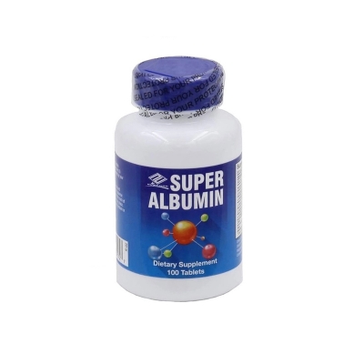 Picture of Super Albumin 100 Tablets by Nu-Health USA -White