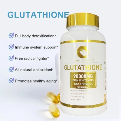 Picture of Wellness Ways Skin Whitening Glutathione 90000mg Blend (L-Glutathione, Vitamin C, Collagen, Kojic Acid) – For Dark Spots, Acne, Scar Removal with Anti-Aging Properties – 60 Capsules - Boost Glutathione for Better Health and Brighter Skin-1 BRIGHT