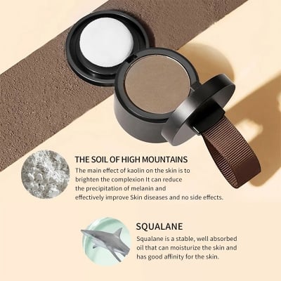 Picture of Vanlin Maydy Hairline Shadow Powder - Root Touch Up Hair Color for Gray Coverage - Bald Spot Concealing Hair Powder for Women & Men - 24-Hour Stain-Proof-Coffee