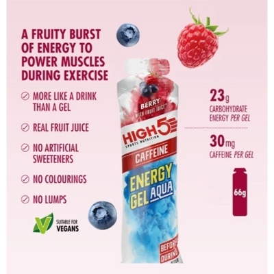 Picture of High 5 Energy Gel Aqua - Made in UK - Sports Nutrition - for cycling, running and workout, before, during, after-Orange