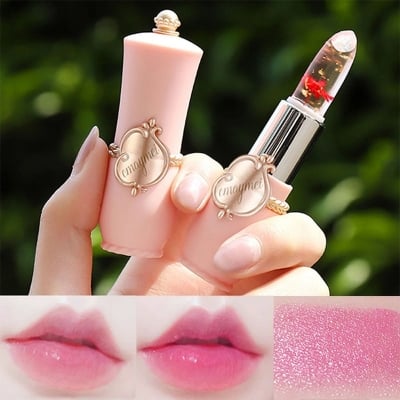 Picture of Emaimei Dried Flower Lipstick Colored Lip Care Moisturizing Lasting Jelly Thermochromic Lipstick-Light Pink