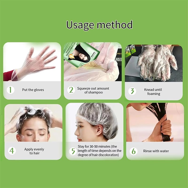 Picture of Hair Color Dye Shampoo Pure Style Plant Bubble Dyeing Hair Dye Shampoo-BROWN