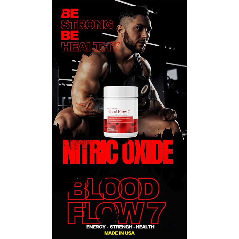 Picture of Nitric Oxide Blood Flow-7 Boosts Nitric Oxide to Support Healthy Blood Pressure & Circulation Made in CHINA-1 BRIGHT