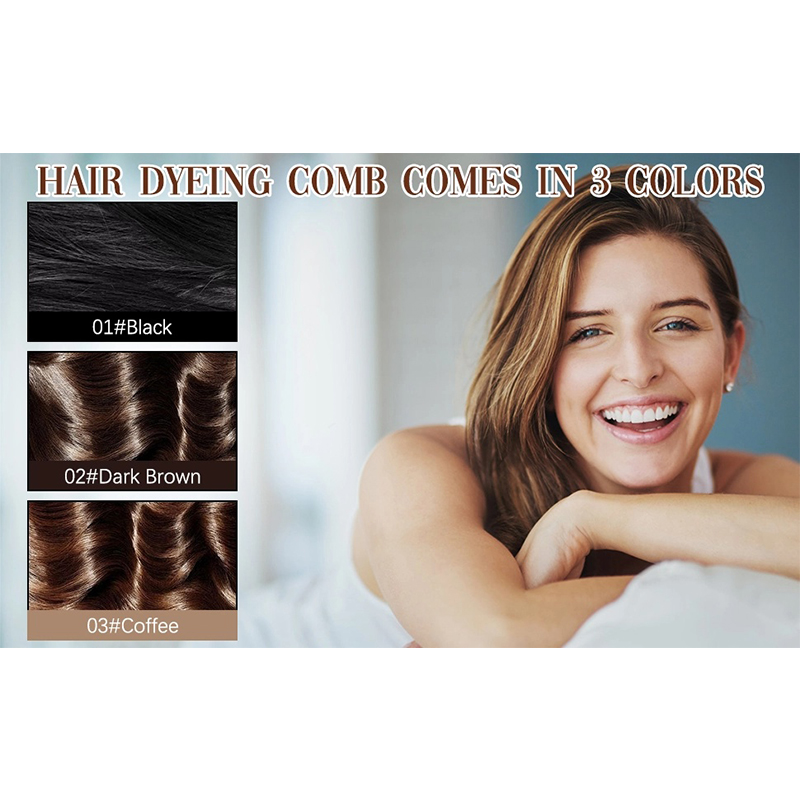 Picture of Hair Color Stick Hair Dye, Touch Up Comb 2-In-1, Safe And Convenient Comb Hair Dye, Waterproof and Sweat-Proof Portable Coloring Stick for Men and Women (Black & Dark Brown)-Black