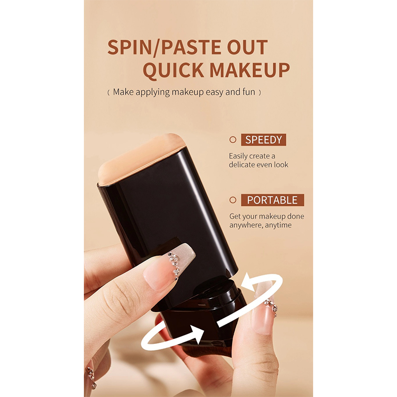 Picture of TVLV Foundation Stick Premium Face Make-up with Brush Brightening Skin Color Foundation Lasting No Makeup Needed-Cream