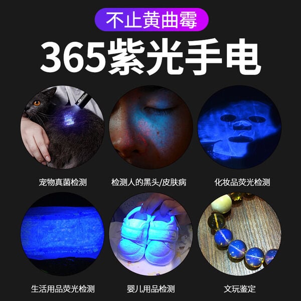 Picture of UV violet flashlight 365nm-Matte Black