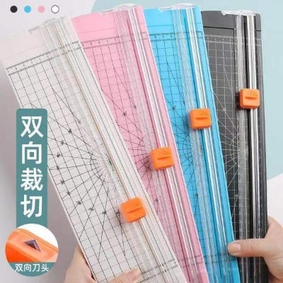 Picture of Huanmei A4 paper cutter A3 paper cutter small mini paper cutter student manual portable hand account A5 paper cutter-Multicolor
