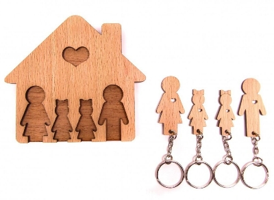 Picture of Home Key Ring Holder with Key Ring