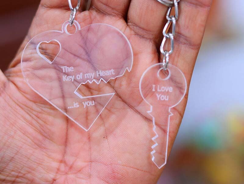 Picture of Heart key ring set version 2