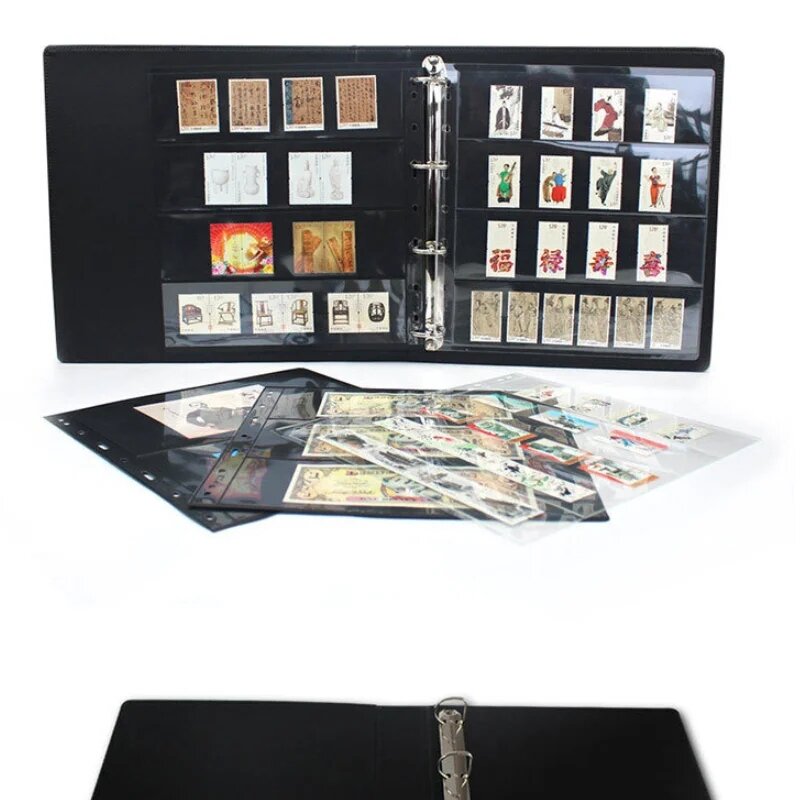Picture of Leather Album Binder file insert 9 hole page (only album)-black