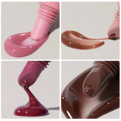 Picture of 5-color Glossy Lip Balm Moisturizing Hydrating Lightening Lip Lines Fruity Makeup Liquid Tinted Lip Balm Cosmetics Lip Care