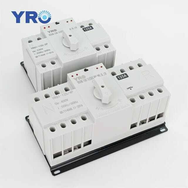Picture of Dual Power Automatic Transfer Switching (ATS) 2P 125A CB Class Single Phase 230V AC - White