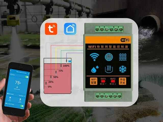 Picture of Tuya Wifi Home Water Level Controller Sensors Water-Level Alarm Device Swimming Flows Detection System - Black