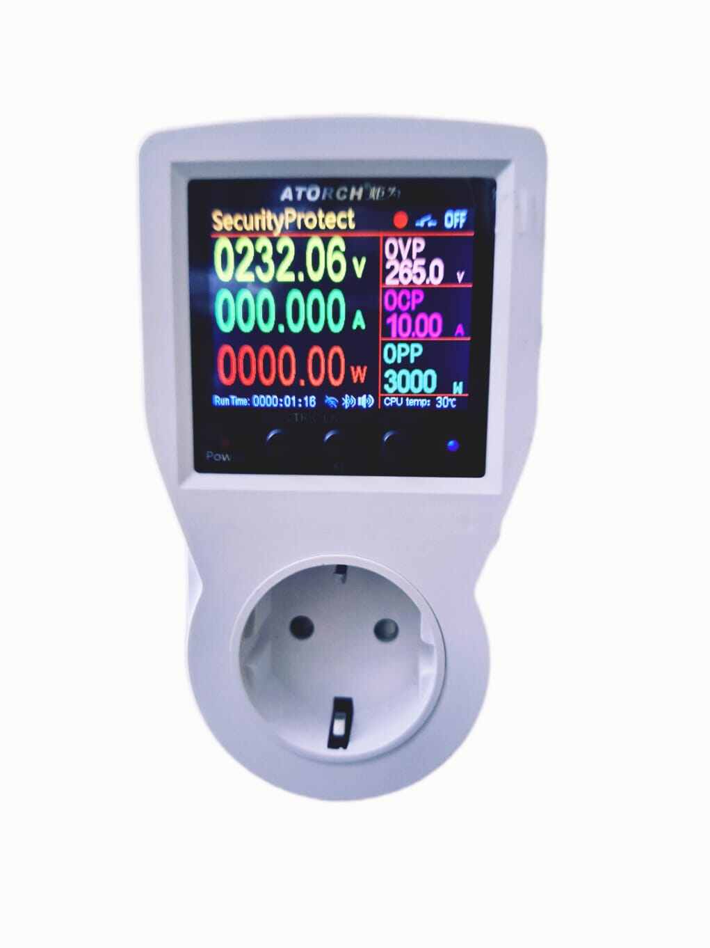 Picture of Digital Wattmeter Smart WIFI/Bluetooth 16A 220V AC Power Meter Electricity Consumption Energy Meter Power Wattage Electricity Meter - White