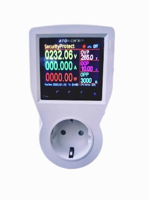 Picture of Digital Wattmeter Smart WIFI/Bluetooth 16A 220V AC Power Meter Electricity Consumption Energy Meter Power Wattage Electricity Meter - White