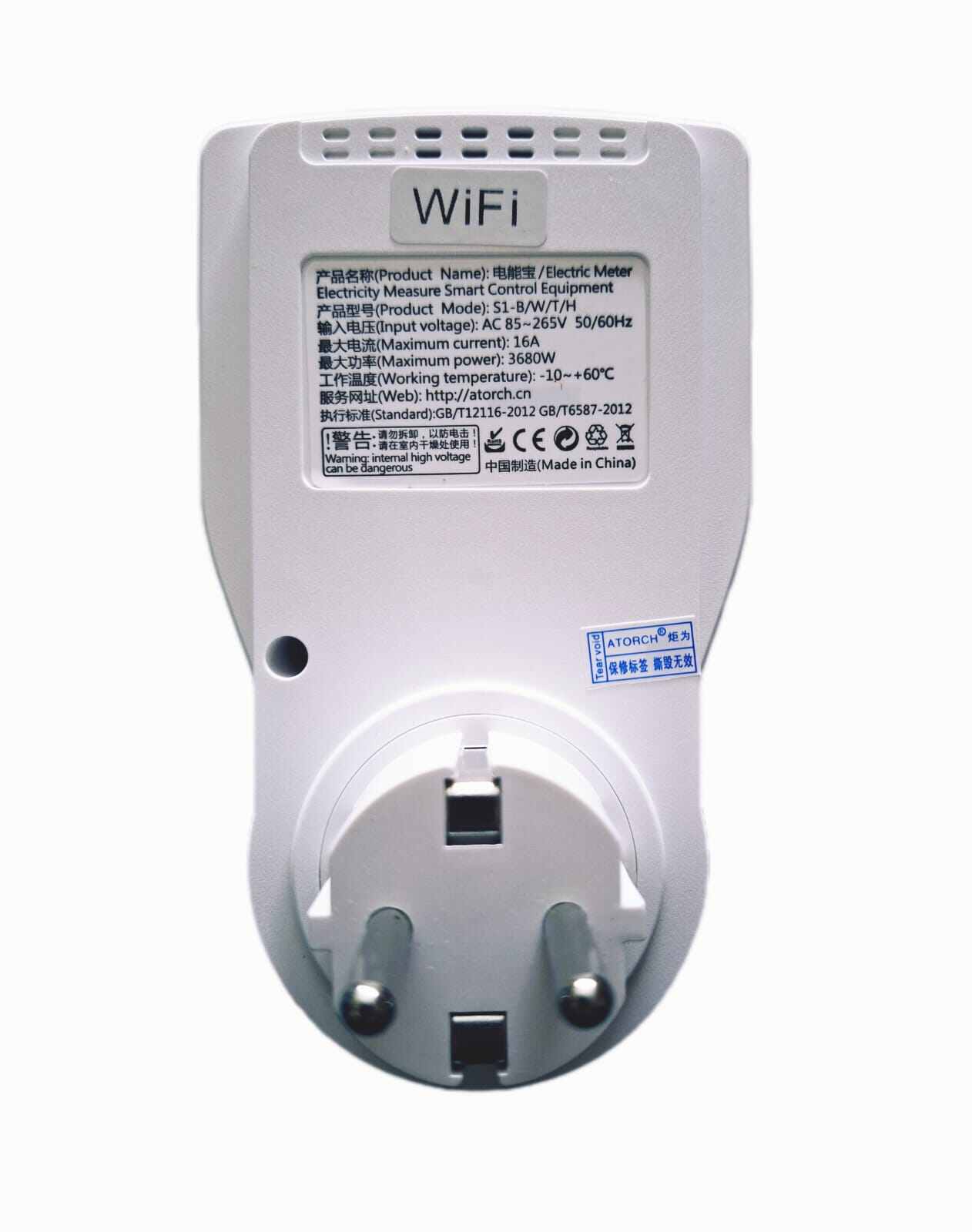 Picture of Digital Wattmeter Smart WIFI/Bluetooth 16A 220V AC Power Meter Electricity Consumption Energy Meter Power Wattage Electricity Meter - White