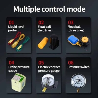 Picture of JNN Water Pump Intelligent Controller With Capacitor for Submersible Pumps - White
