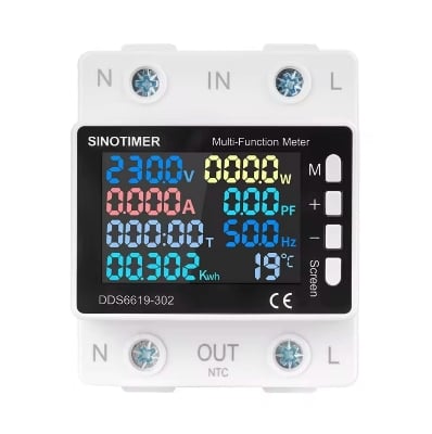 Picture of DDS6619-302 63A Single-Phase AC Multi-Function Over- and Under-Voltage Protector Electronic Meters - White