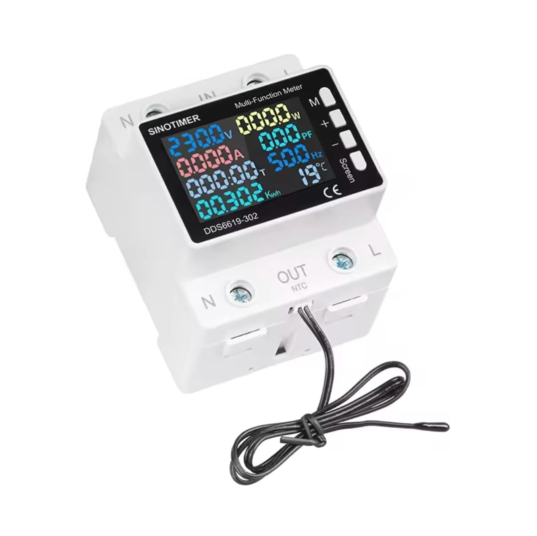 Picture of DDS6619-302 63A Single-Phase AC Multi-Function Over- and Under-Voltage Protector Electronic Meters - White