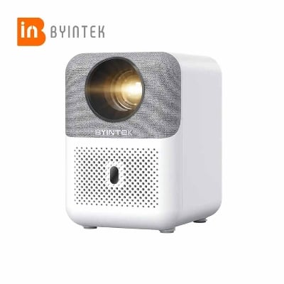Picture of BYINTEK LOVE U4 Dust-Proof Smart WIFI 3D LCD Video Android IPTV LED Home Theater Projector with Fabric Art - White