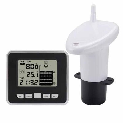 Picture of Ultrasonic Wireless Water Tank Liquid Depth Level Meter Sensor LED Display Black & White TS-FT002