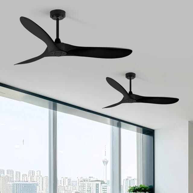 Picture of HSG Model 666 52 Inch Modern Ceiling Fan New Design White/Black + Walnut Color