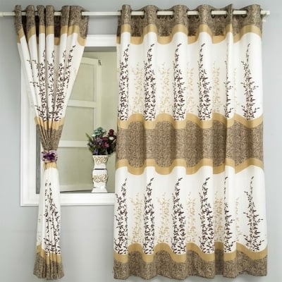 Picture of HOME TEX CURTAINS  for door and window ( 5 kuchi porda )84/48 inchi Multicolor