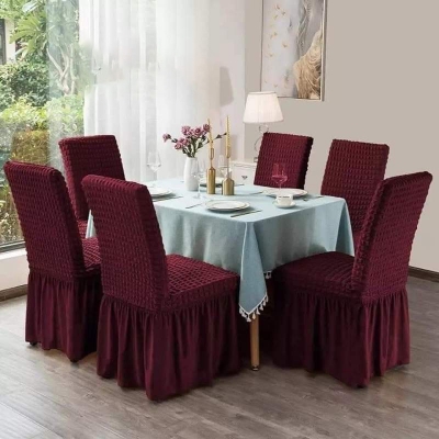 Picture of New premium quality Turkey original spandex Chair cover for home decoration 6 pice price 