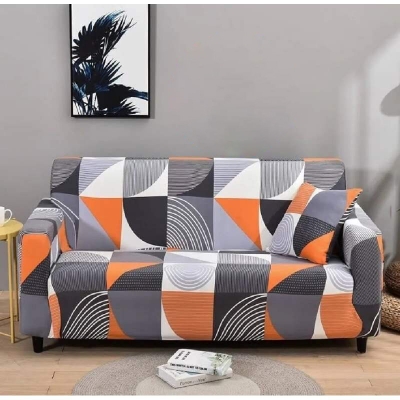 Picture of New exclusive design fashionable China fabrics sopa cover 2+2+1 print stitched Multicolor