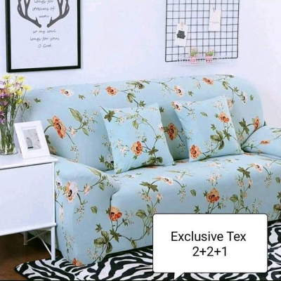 Picture of Chaina magic pinter sofa cover 2+2+1 designing exlcusive tex White