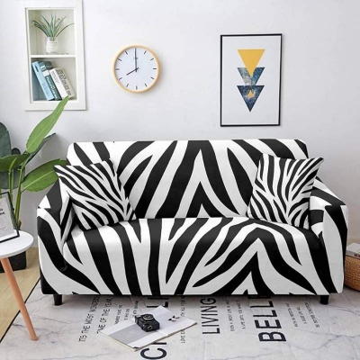 Picture of China print Sofa cover 2+2+1/3+1+1 seater stitch Design Spandex fabrics/exlusive Tex White