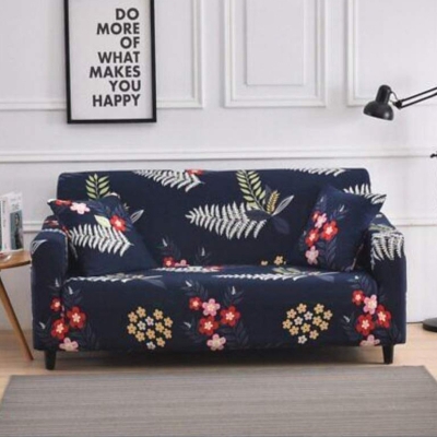 Picture of Premium Luxury China Magic printed stretchable fabrics sofa cover 2+2+1/3+1+1 Black