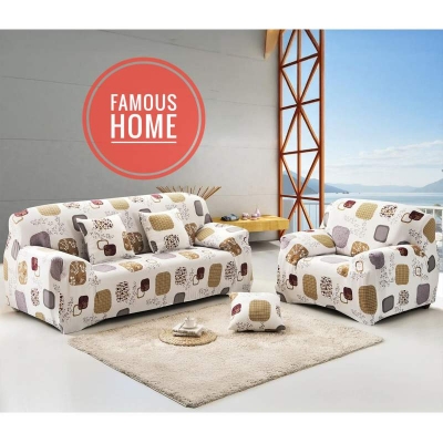Picture of New premium quality fashionable china digital magic printed sopa cover 2+1 for home decoration Multicolor
