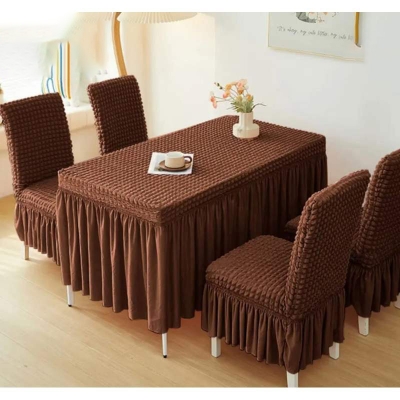 Picture of Turki chere cover 6 pia  seater stitch Design Spandex fabrics/exlusive Tex Coffee
