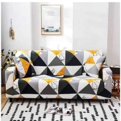 Picture of Chaina magic pinter sofa cover 3+1+1 designing exlcusive tex Yellow