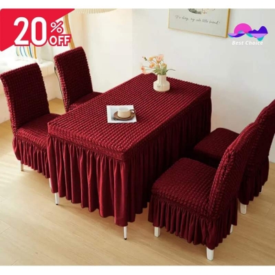 Picture of Turki chere cover 6 pis  seater stitch Design Spandex fabrics/exlusive Tex Maroon