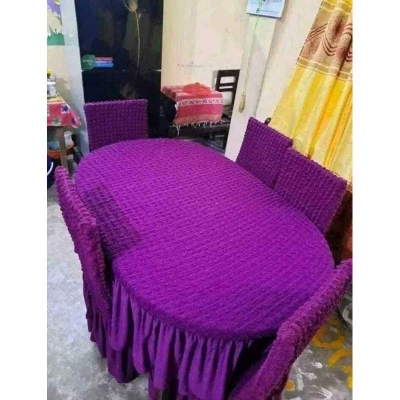 Picture of বিখ্যাত বাড়ি থেকে তুরস্ক স্প্যানডেক্স ইলাস্টিক ডাইনিং চেয়ার কভার (6 সিট) Purple
