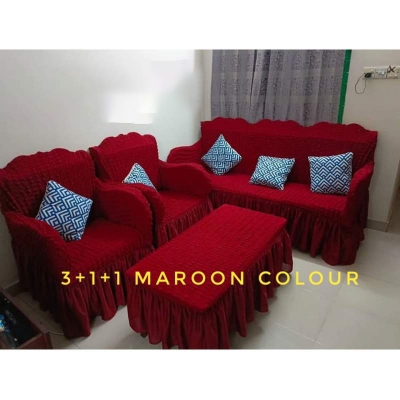 Picture of Turkey original spandex elastic sopa cover 3+1+1 customised size wooden sopa 