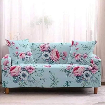 Picture of New premium design nice and attractive china digital printed sopa cover 2+2+1 from famous home Multicolor