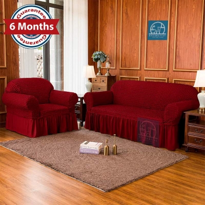 Picture of 2+2+1=5 seater stitch Spandex fabrics by new classical made by tourkey Red