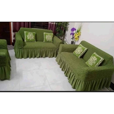 Picture of Sofa Cover 2+2+1/3+1+1 Seater Stitched Spandex Fabric - sofa cover Olive