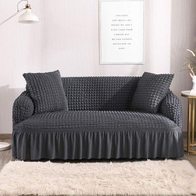 Picture of 2+2+1=5 seater stitch Spandex fabrics by new classical made by tourkey Light Ash