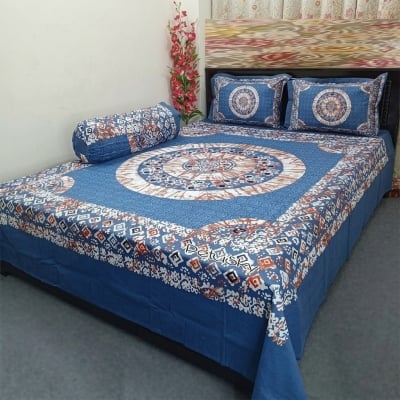 Picture of new exclusive design luxurious fashionable king size one colour  bed sheets with 2 pillow cover Multicolor